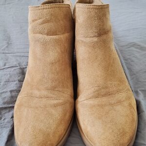 Time And Tru Light Brown Suede Ankle Booties